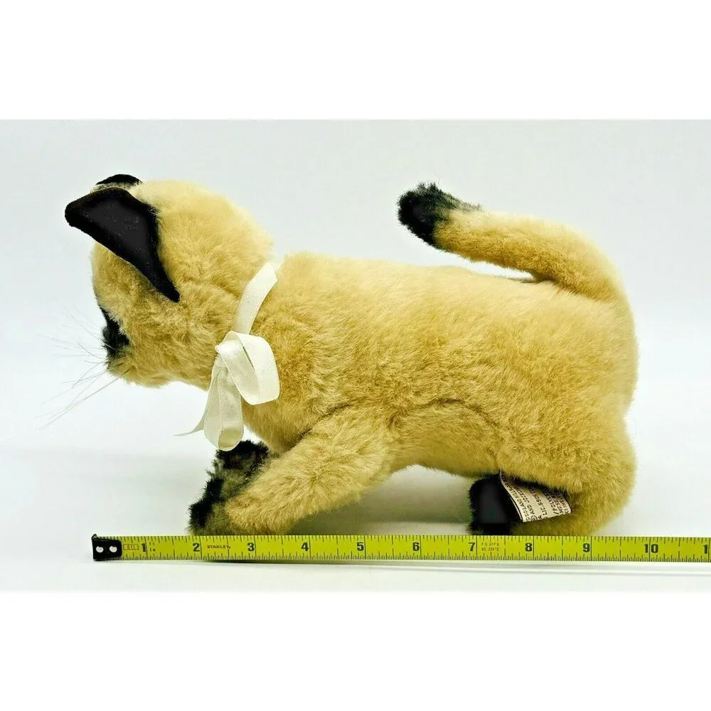 Applause‎ Realistic Siamese Cat Plush Standing 1987 Stuffed Animal 9 Inch